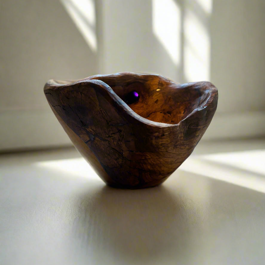 Big Leaf Maple Bowl w/ Purple Epoxy (Large)