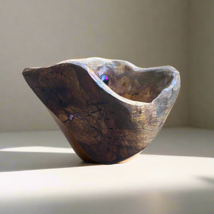 Big Leaf Maple Bowl w/ Purple Epoxy (Large)
