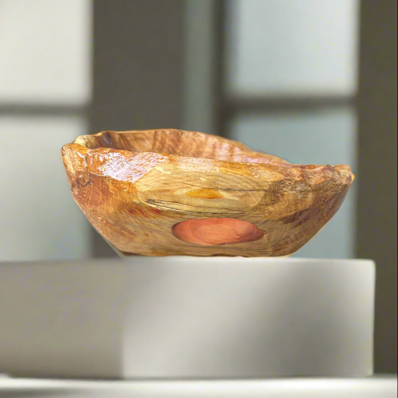 Alder Bowl w/ Red Epoxy (Medium)